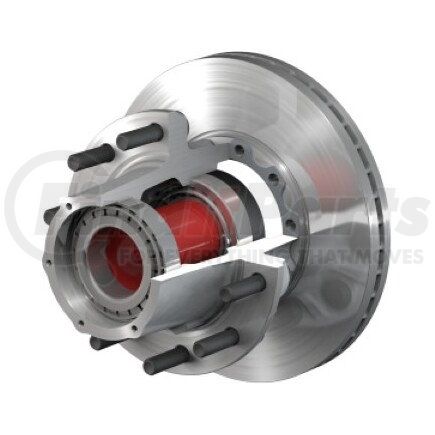 ConMet 10083393 Disc Brake Rotor and Hub Assembly - Flat Rotor, Aluminum Hub, 2.56 in. Stud, Steel Wheels