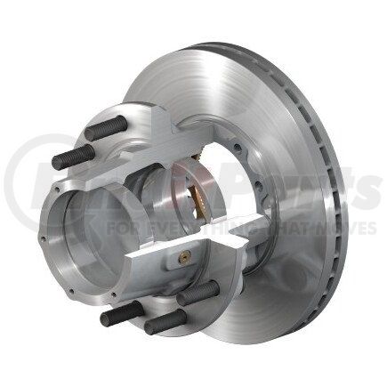ConMet 10083507 Disc Brake Rotor and Hub Assembly - Flat Rotor, Aluminum Hub, 2.56 in. Stud, Steel Wheels