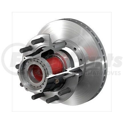 ConMet 10084557 Disc Brake Rotor and Hub Assembly - Flat Rotor, Iron Hub, 3.41 in. Stud, Aluminum Wheels