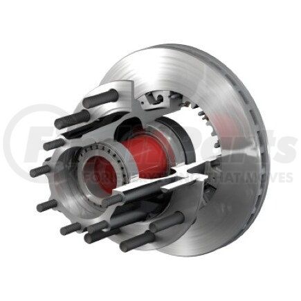 ConMet 10084987 Disc Brake Rotor and Hub Assembly - Splined Rotor, Iron Hub, 2.98 in. Stud, Steel Wheels