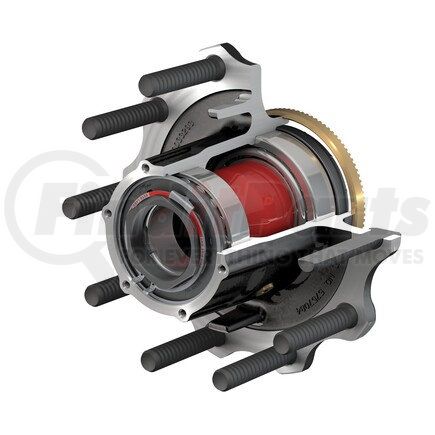 ConMet 10086807B Drum Brake and Hub Assembly - Preset Plus, Parallel Spindle, Iron Hub, 3.17 in. Stud