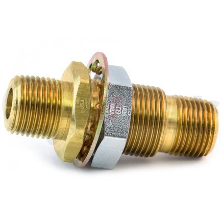 Tramec Sloan S600 Bulkhead Fitting, Brass, 2-7/8, .375 x 1.125 Steel Nut