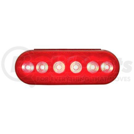 United Pacific 39654B Brake/Tail/Turn Signal Light - 6 LED Oval, Red LED/Red Lens
