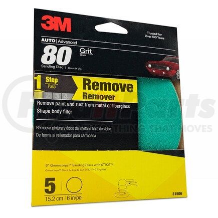 3M 31506 Stikit™ Gold Disc 31506, 80D, 6", 5 discs/pack