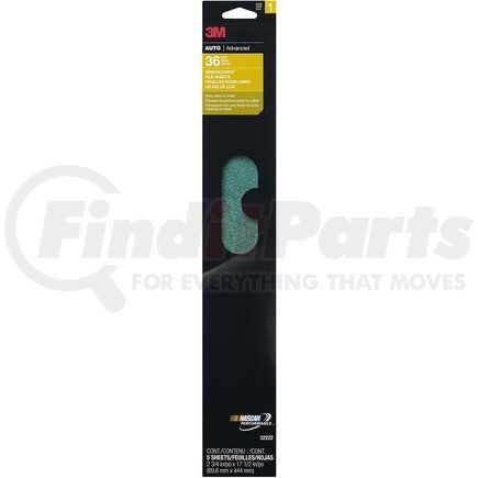 3M 32222 Green Corps™ Production Resin Sheet 32222, 2 3/4" x 17 1/2", 36E, 5 sheets/pack