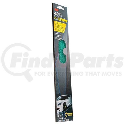 3M 32231 Green Corps™ Stikit™ Sheet 32231, 2 3/4" x 16 1/2", 40E, 5 sheets/pack