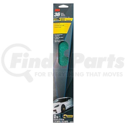 3M 32232 Green Corps™ Stikit™ Sheet 32232, 2 3/4" x 16 1/2", 36E, 5 sheets/pack