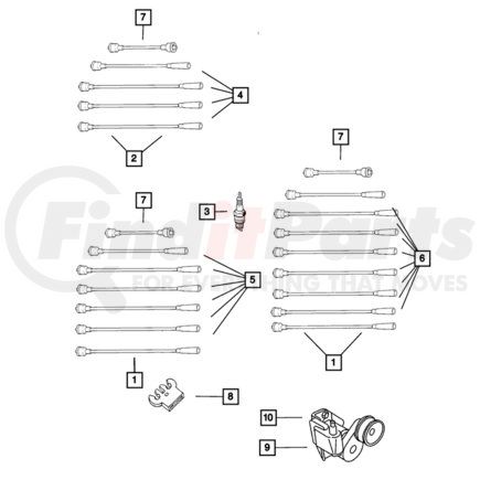 Mopar 5017058AB Ignition Coil Wiring Harness - with Separator