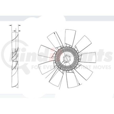 Horton 991762252 Engine Cooling Fan