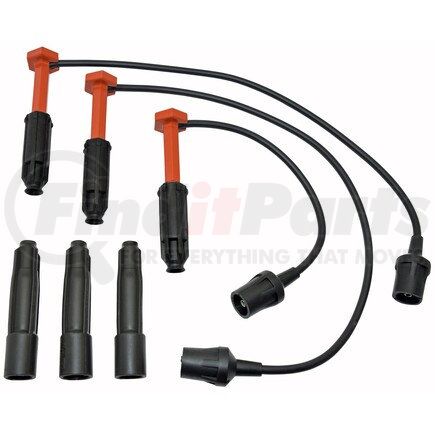 Bremi 483E Bremi-STI Spark Plug Wire Set; Has 3 Leads; 3 Coil Connectors PN[483B];