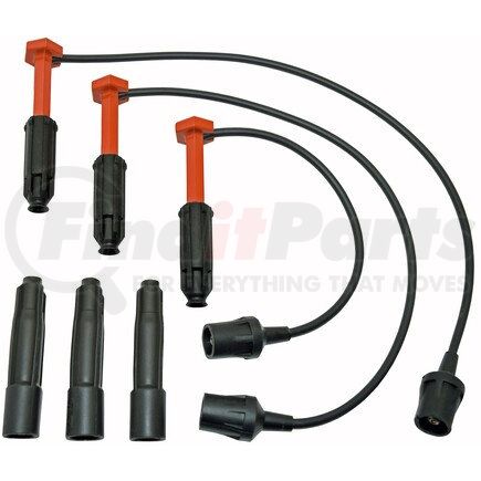 Bremi 483 Bremi-STI Spark Plug Wire Set; 3 Leads; 3 Coil Connectors PN[483B];