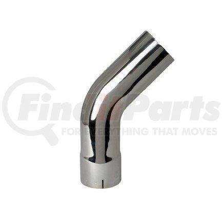 Donaldson P206285 Exhaust Elbow - 45 deg. angle, OD-ID Connection, Chrome