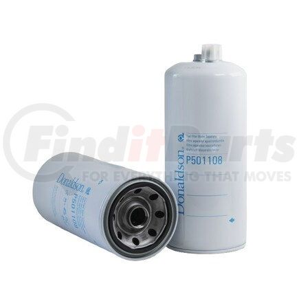 Donaldson P501108 Fuel Water Separator Filter - 13.07 in. Overall length, Water Separator Type, Spin-On Style, Cellulose Media Type