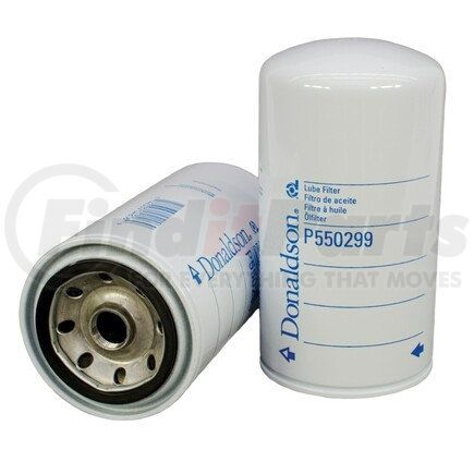 Donaldson P550299 Engine Oil Filter - 6.85 in., Full-Flow Type, Spin-On Style, Cellulose Media Type, with Bypass Valve
