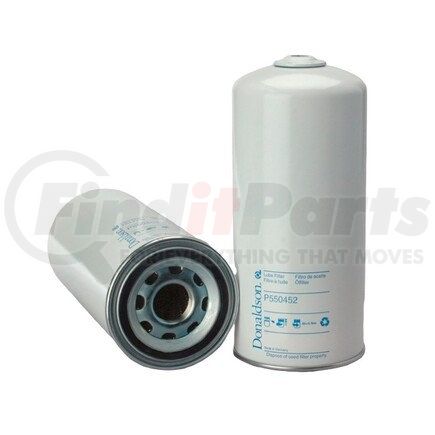 Donaldson P550452 Engine Oil Filter - 11.89 in., Full-Flow Type, Spin-On Style, Cellulose Media Type, with Bypass Valve