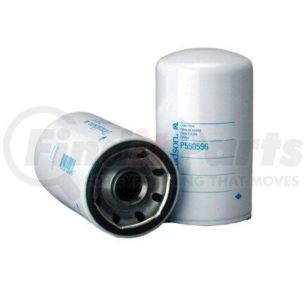 Donaldson P550596 Engine Oil Filter - 8.07 in., Full-Flow Type, Spin-On Style, Cellulose Media Type, with Bypass Valve
