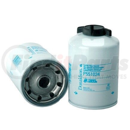 Donaldson P551034 Fuel Water Separator Filter - 6.81 in., Water Separator Type, Spin-On Style, Cellulose Media Type, Not for Marine Applications