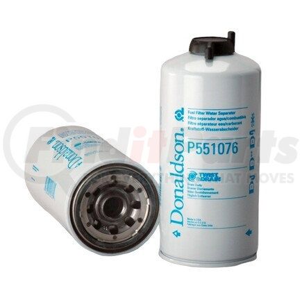 Donaldson P551076 Fuel Water Separator Filter - 9.59 in., Water Separator Type, Spin-On Style, Cellulose, Meltblown Media Type, Not for Marine Applications