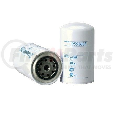 Donaldson P551603 Engine Oil Filter - 6.69 in., Full-Flow Type, Spin-On Style, Cellulose Media Type, with Bypass Valve