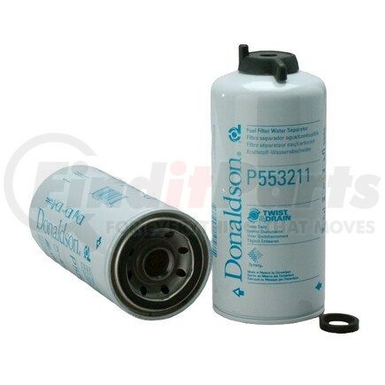 Donaldson P553211 Fuel Water Separator Filter - 8.63 in., Water Separator Type, Spin-On Style, Composite Media Type
