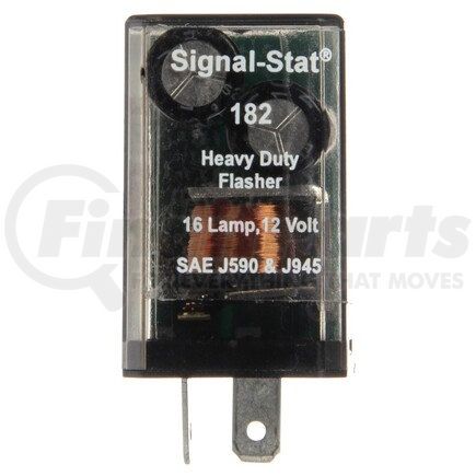 TRUCK-LITE 182 - signal-stat flasher module - 16 light electro-mechanical, plastic, 70-120fpm, 2 blade terminals, 12v | 16 light electro-mechanical, 70-120fpm, flasher module, 12v | multi-purpose flasher