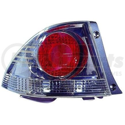 DEPO 212-19G6L-US7 Tail Light, LH, Outer, Dark Metallic Housing, Red/Clear Lens