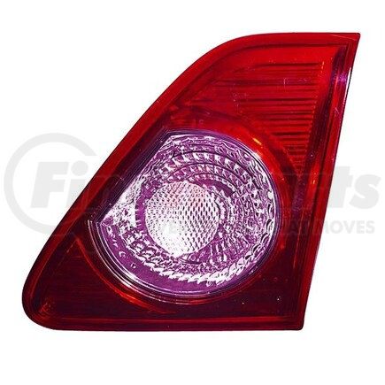 DEPO 212-1329R-AS Tail Light, RH, Inner, Trunk Lid Mounted, Chrome Housing, Red/Clear Lens