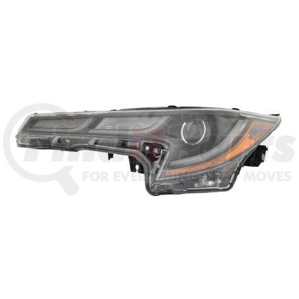 DEPO 312-11BDL-ACN2 Headlight, LH, Black Housing, Clear Lens, with LED DRL Bar, with Projector, CAPA Certified