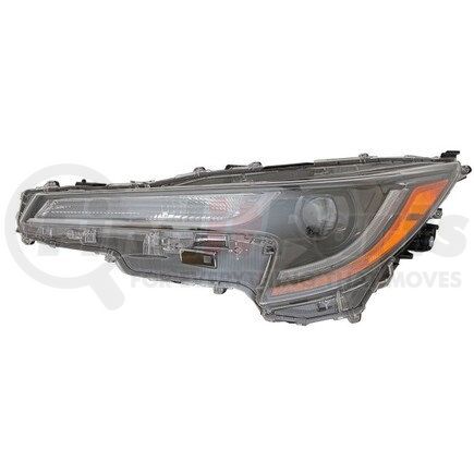 DEPO 312-11BHL-US2 Headlight, LH, Lens and Housing, Black Housing, Clear Lens, with Projector