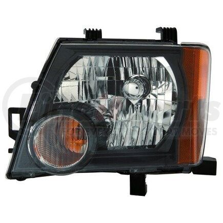 DEPO 315-1160L-AC2 Headlight, LH, Assembly, Black Bezel, Composite