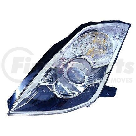 DEPO 315-1162L-ASH Headlight, LH, Chrome Housing, Clear Lens, with Projector