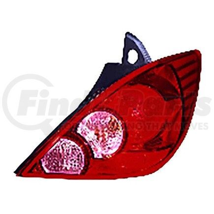 DEPO 315-1960R-AS Tail Light, RH, Chrome Housing, Red/Clear Lens