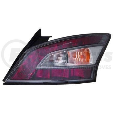 DEPO 315-1982R-AC Tail Light, RH, Black/Chrome Housing, Red/Clear Lens, LED, CAPA Certified