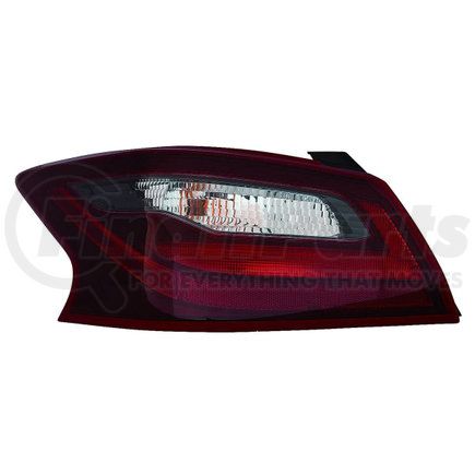 DEPO 315-1987L-AS2 Tail Light, LH, Outer, Body Mounted, Chrome Housing, Red/Smoke Lens