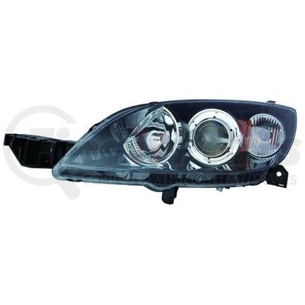 DEPO 316-1131LMUSHN2 Headlight, LH, Lens and Housing, Black/Chrome Housing, Clear Lens, with Projector