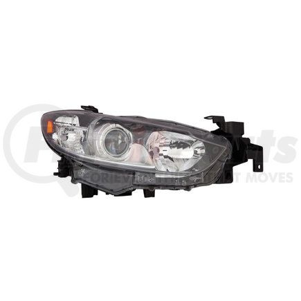 DEPO 316-1148R-UC2 Headlight, RH, Black Housing, Clear Lens, with Projector, CAPA Certified