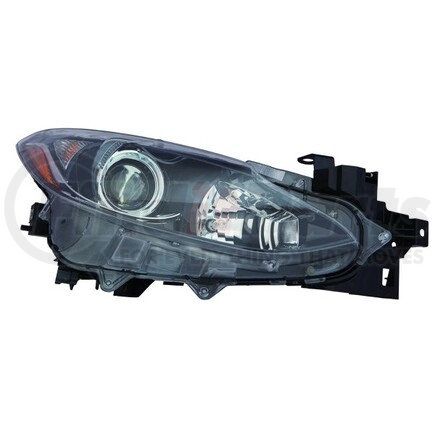 DEPO 316-1150R-AC2 Headlight, RH, Black Housing, Clear Lens, with Projector, CAPA Certified