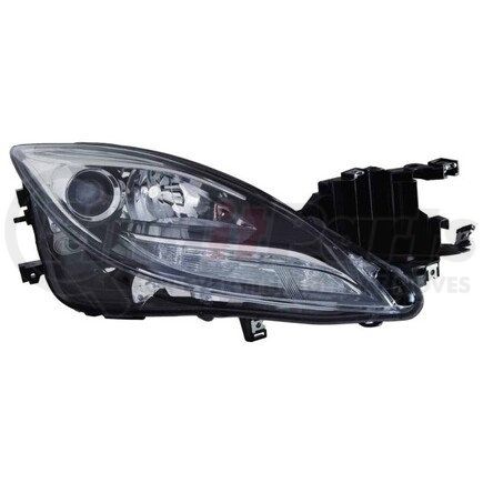 DEPO 316-1146R-UC2 Headlight, RH, Black Housing, Clear Lens, with Projector, CAPA Certified