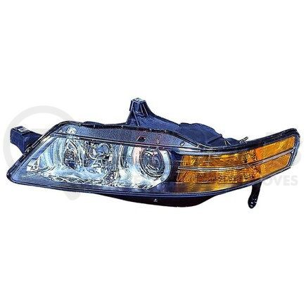 DEPO 317-1140L-USHD Headlight, LH, Black/Chrome Housing, Clear Lens, with Projector