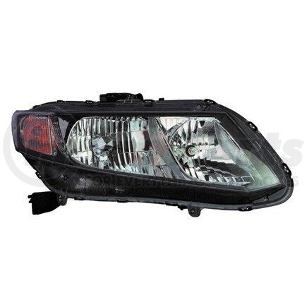 DEPO 317-1162R-ACN2 Headlight, RH, Black Housing, Clear Lens, CAPA Certified
