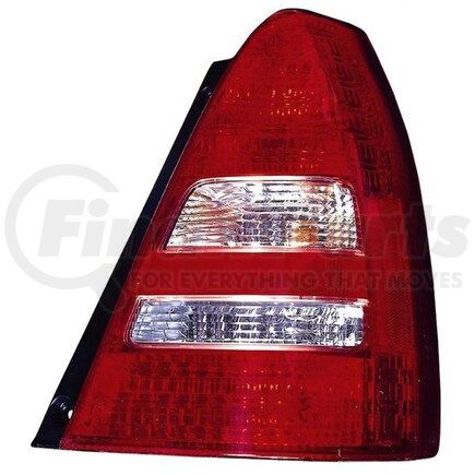 DEPO 320-1905R-AS Tail Light, RH, Chrome Housing, Red/Clear Lens