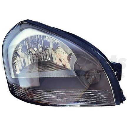 DEPO 321-1131R-AS2 Headlight, RH, Black Housing, Clear Lens