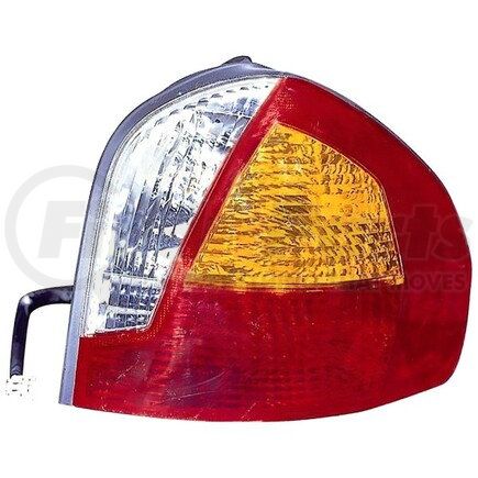 DEPO 321-1928R-AS Tail Light, RH, Chrome Housing, Red/Amber/Clear Lens