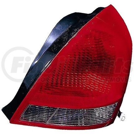 DEPO 321-1934L-AS Tail Light, LH, Chrome Housing, Red/Clear Lens