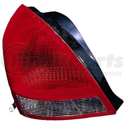DEPO 321-1934R-AS Tail Light, RH, Chrome Housing, Red/Clear Lens