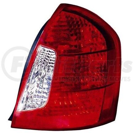 DEPO 321-1943R-AS Tail Light, RH, Chrome Housing, Red/Clear Lens