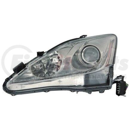 DEPO 324-1101L-US7 Headlight, LH, Chrome Housing, Clear Lens, with Projector