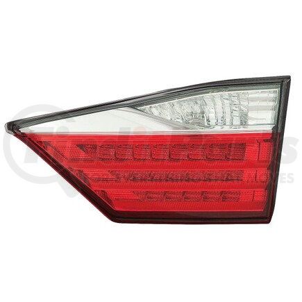 DEPO 324-1311R-US Tail Light, RH, Inner, Trunk Lid Mounted, Lens and Housing, Chrome Housing, Red/Clear Lens
