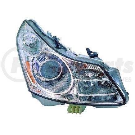DEPO 325-1101R-ASHD Headlight, RH, Chrome Housing, Clear Lens, with Projector