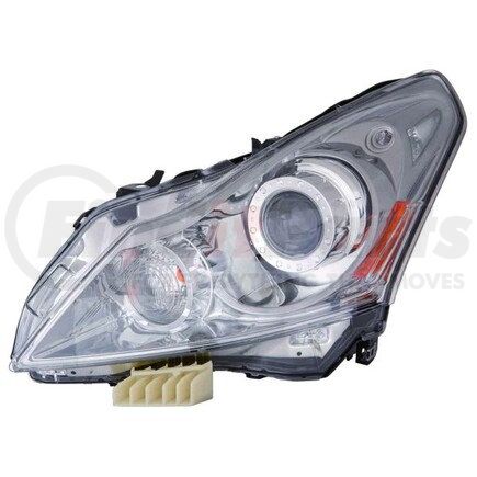 DEPO 325-1104L-ASH7 Headlight, LH, Chrome Housing, Clear Lens, with Projector
